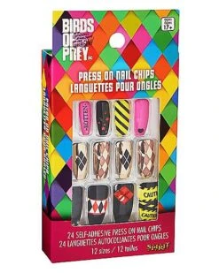 Harley Quinn Press On Nails - Birds Of Prey -Colin Costume Shop 01486414 c