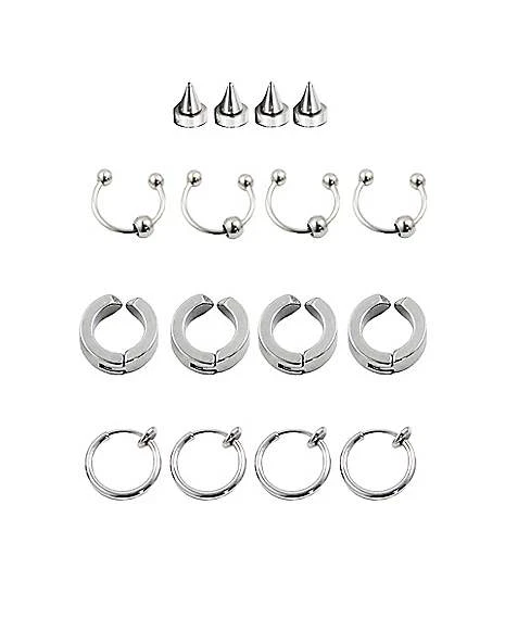 16 Piece Clip On Punk Jewelry Set 3 16 Piece Clip On Punk Jewelry Set