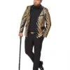 Adult '20s Gold And Black Plus Size Jacket 1 Adult '20s Gold And Black Plus Size Jacket -Colin Costume Shop 01488915 a