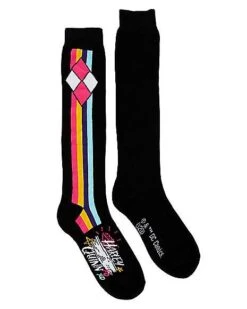 Harley Quinn Striped Knee High Socks - Birds Of Prey