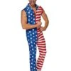 Adult Stars And Stripes Jumpsuit Costume -Colin Costume Shop 01498500 a