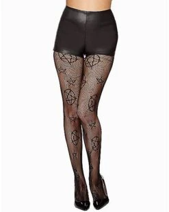 Witch Pentagram Fishnet Tights