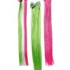 Pink And Green Bow Hair Extensions - Disney Zombies