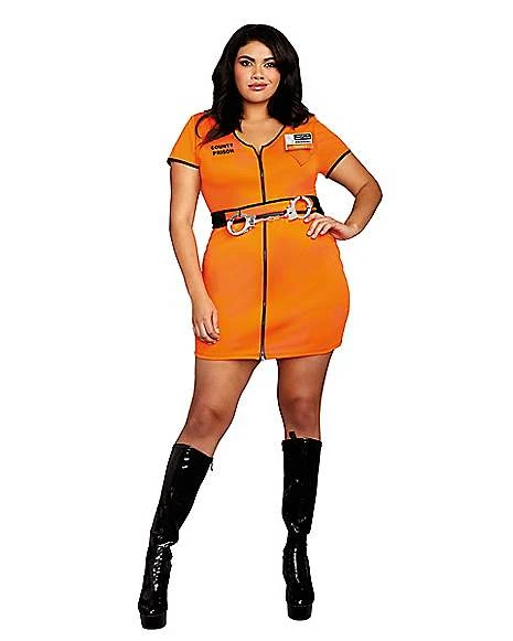Adult Locked Up Prisoner Plus Size Costume 3 Adult Locked Up Prisoner Plus Size Costume