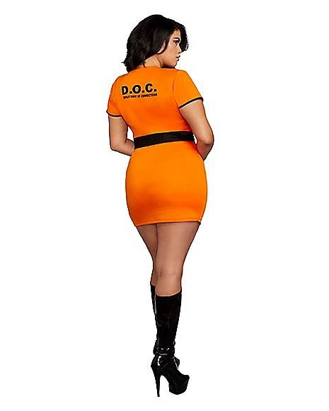 Adult Locked Up Prisoner Plus Size Costume 4 Adult Locked Up Prisoner Plus Size Costume - Image 2