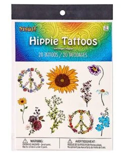 Hippie Temporary Tattoos -Colin Costume Shop 01514884 d