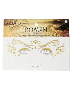 Gold Roman Face Decals -Colin Costume Shop 01514926 c