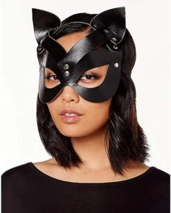 Black Cat Eye Mask -Colin Costume Shop 01515691 c