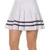 White Striped Pleated Cheerleader Skirt -Colin Costume Shop 01522218 a