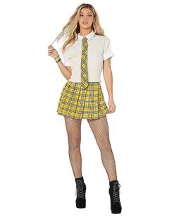 Adult Yellow Plaid Skirt