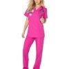 Adult Magenta Medical Scrubs Costume -Colin Costume Shop 01525971 a
