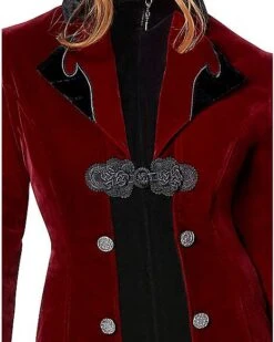 Adult Burgundy Vampire Jacket -Colin Costume Shop 01533140 c