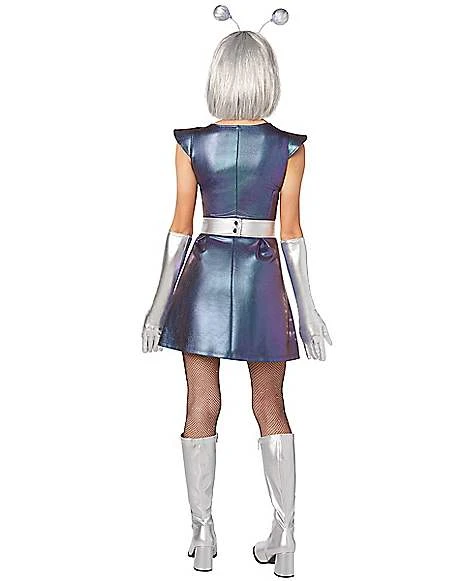 Adult Galactic Girl Alien Dress Costume 4 Adult Galactic Girl Alien Dress Costume - Image 2