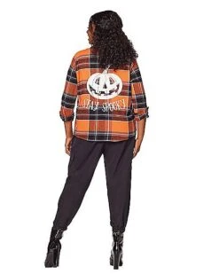 Adult Stay Spooky Flannel Shirt -Colin Costume Shop 01541473 b