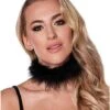 Black Feather Choker Necklace -Colin Costume Shop 01543008 a