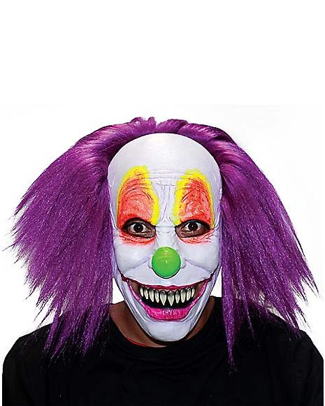 Purple Hair Clown Full Mask 3 Purple Hair Clown Full Mask