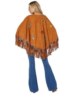 Adult Free Spirit Poncho Hippie Costume -Colin Costume Shop 01550698 b