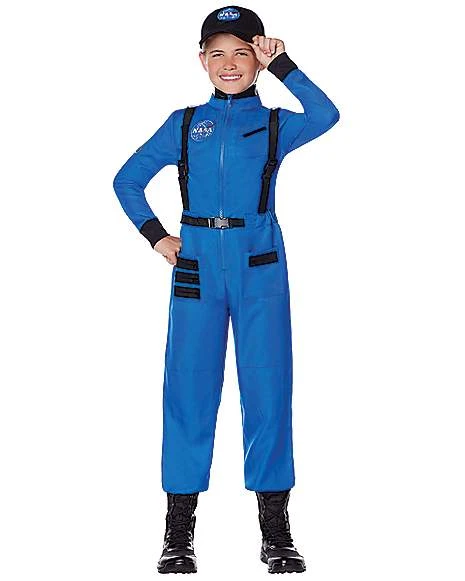 Kids Blue Astronaut Jumpsuit - NASA 3 Kids Blue Astronaut Jumpsuit - NASA