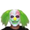 Neon Green Hair Clown Full Mask -Colin Costume Shop 01551944 a