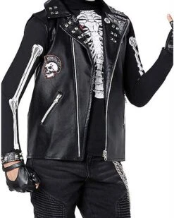 Kids Dark Rebel Punk Skeleton Costume -Colin Costume Shop 01552132 c