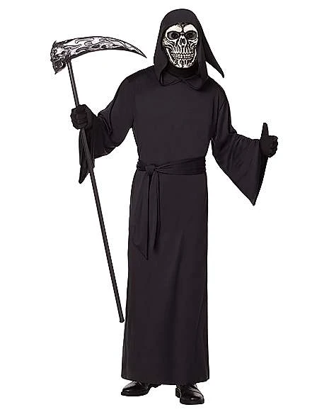 Adult Reaper Skeleton Robe Costume 3 Adult Reaper Skeleton Robe Costume