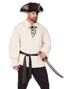 Pirate Shirt And Belt Plus Size Costume Kit