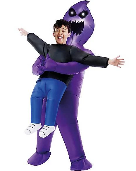 Kids Light-Up Purple Ghoul Pick-Me-Up Inflatable Costume 3 Kids Light-Up Purple Ghoul Pick-Me-Up Inflatable Costume