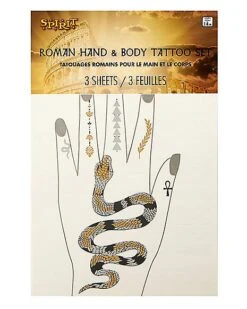 Roman Hand And Body Tattoos -Colin Costume Shop 01567072 e