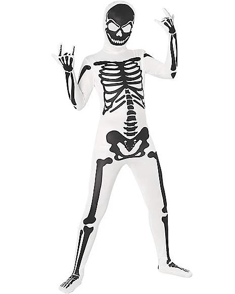 Black And White Skeleton Skin Suit Costume 3 Black And White Skeleton Skin Suit Costume