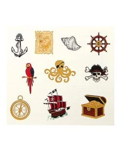 Pirate Temporary Tattoos -Colin Costume Shop 01580620 c