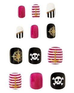 Kids Pirate Press On Nails -Colin Costume Shop 01580638 b