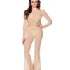 Beige Mesh Rhinestone Top And Pants Set -Colin Costume Shop 01587690 a