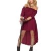 Adult Burgundy Peasant Dress 1 Adult Burgundy Peasant Dress -Colin Costume Shop 01589266 a