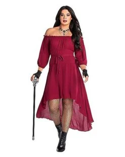 Adult Burgundy Peasant Dress -Colin Costume Shop 01589266 c