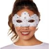 Angel White Lace Eye Half Mask -Colin Costume Shop 01589415 a