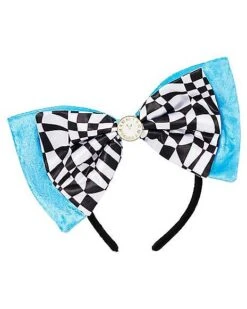 Alice Checkerboard Bow Headband