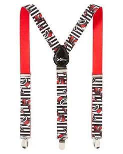 Cat In The Hat Suspenders - Dr. Seuss -Colin Costume Shop 01595164 c