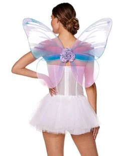Blue And Pink Butterfly Wings