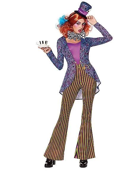 Adult Mad Hatter Jumpsuit Costume 3 Adult Mad Hatter Jumpsuit Costume