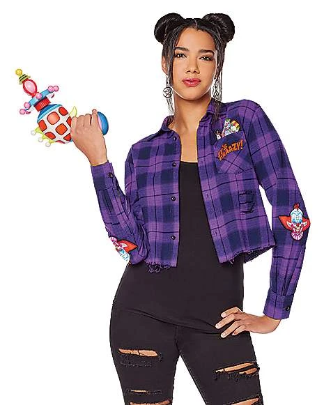 Adult Killer Klowns From Outer Space Flannel Shirt 3 Adult Killer Klowns From Outer Space Flannel Shirt