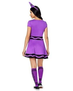 Adult Vivid Violet Crayon Dress Costume - Crayola -Colin Costume Shop 01600527 b