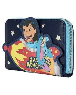 Loungefly Glow In The Dark Space Adventure Zip Wallet - Lilo & Stitch -Colin Costume Shop 03915683 c