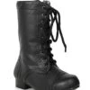 Kids Black Combat Boots -Colin Costume Shop 07153315 a
