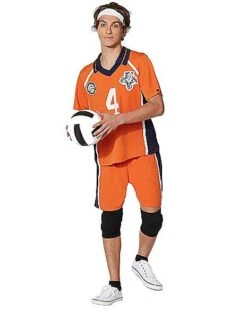 Adult Orange Volleyball Uniform Costume -Colin Costume Shop 07423783 c