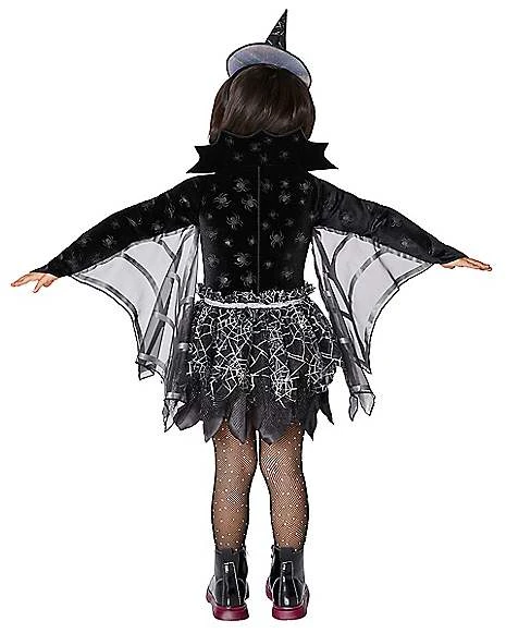 Toddler Spider Web Witch Costume 4 Toddler Spider Web Witch Costume - Image 2